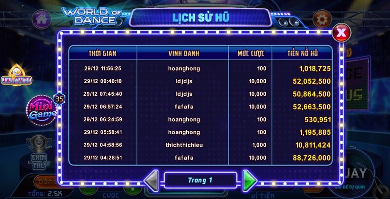 Ưu điểm của trò chơi World Of Dance